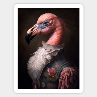 Royal Portrait of a Flamingo Sticker